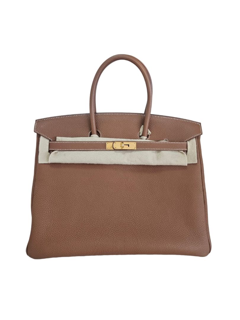 Hermes Birkin 35 Togo Leather Gold Bag