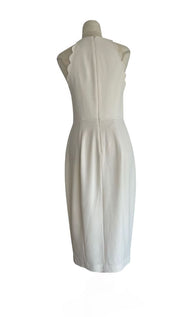 Zimmermann Cream Scallop Edge Halter Midi Dress