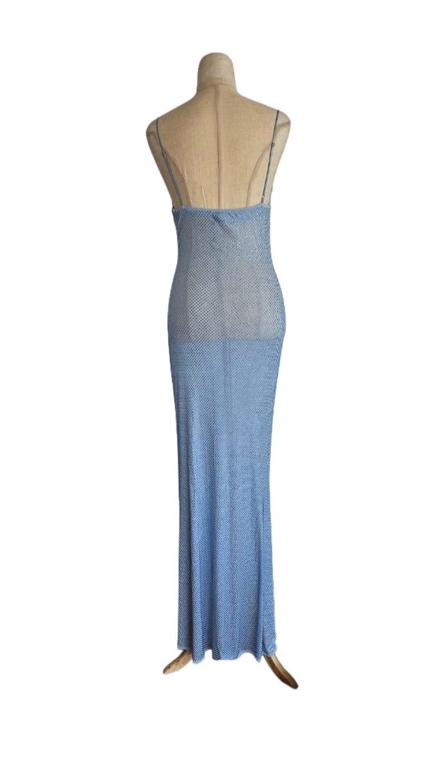 Retrofete Light Blue Shilo Crystal Embellished Dress - BOPF | Business of Preloved Fashion Retrofete Light Blue Shilo Crystal Embellished Dress - BOPF | Business of Preloved Fashion