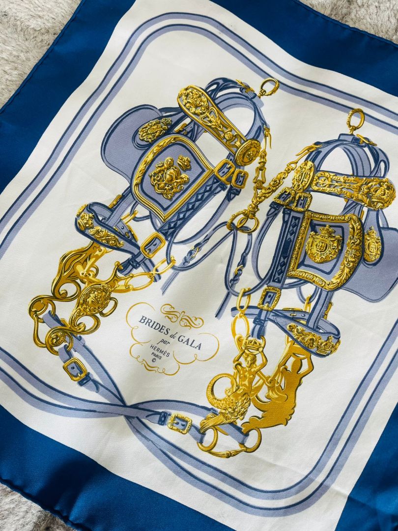 Hermès Foulard Brides de Gala silk twill scarf, 1968