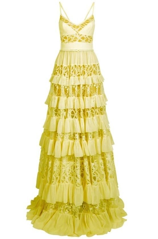 Elie Saab Yellow Lace Dress - BOPF | Business of Preloved Fashion