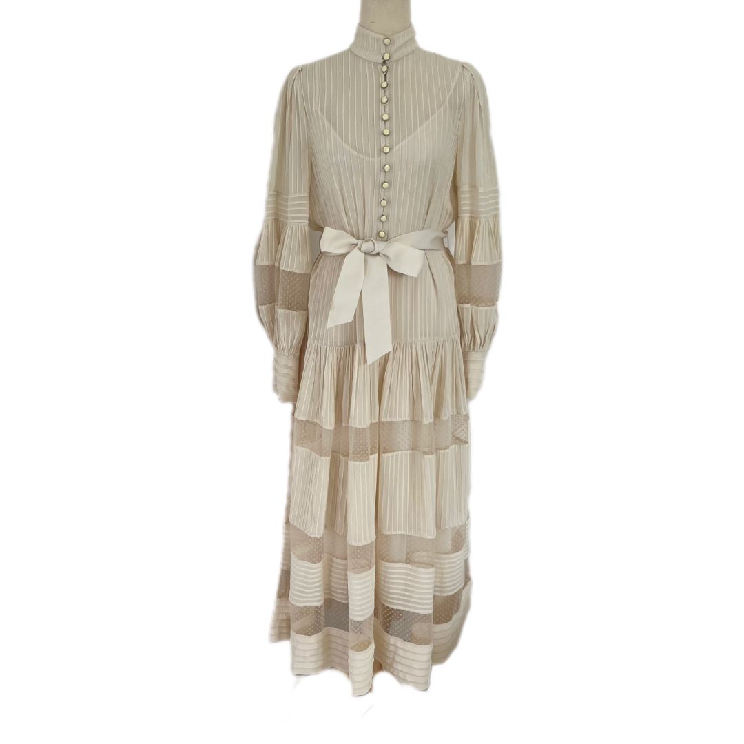 Zimmermann Spliced Mesh Midi Dress