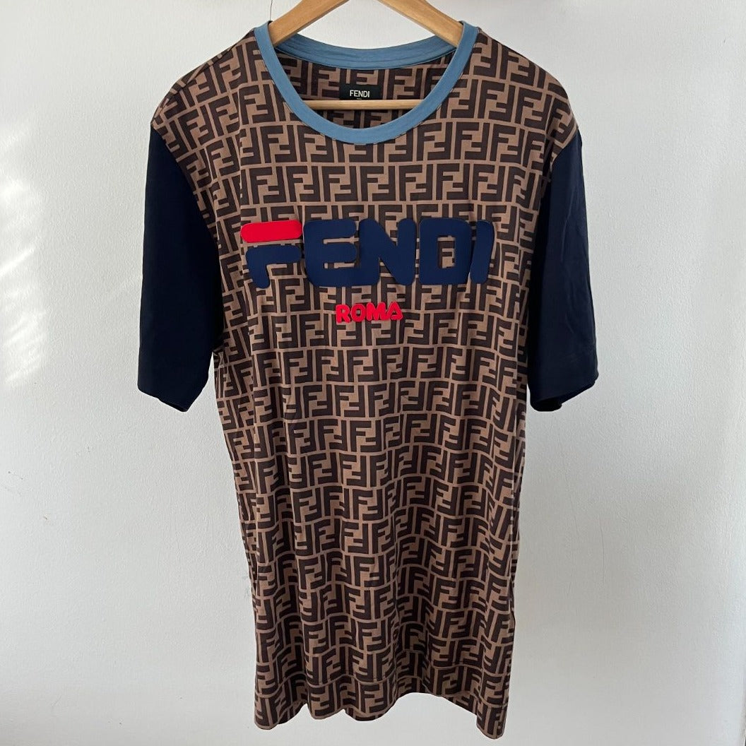 Fendi Mania logo cotton Mens t-shirt BOPF Business of Preloved