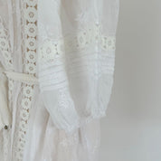 Zimmermann White embroidered Belt Dress