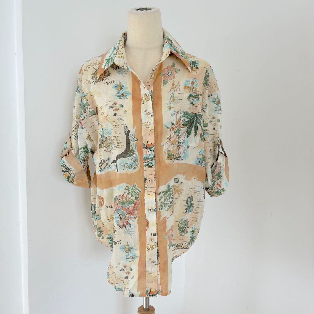 Zimmermann printed button down shirt