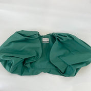 Yves Saint Laurent Paris Dark Green Front Open Ruffled Bolero Jacket