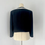 Chanel 2022 Cruise Black and White Silk Jacket