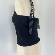 Off-white black ribbed top