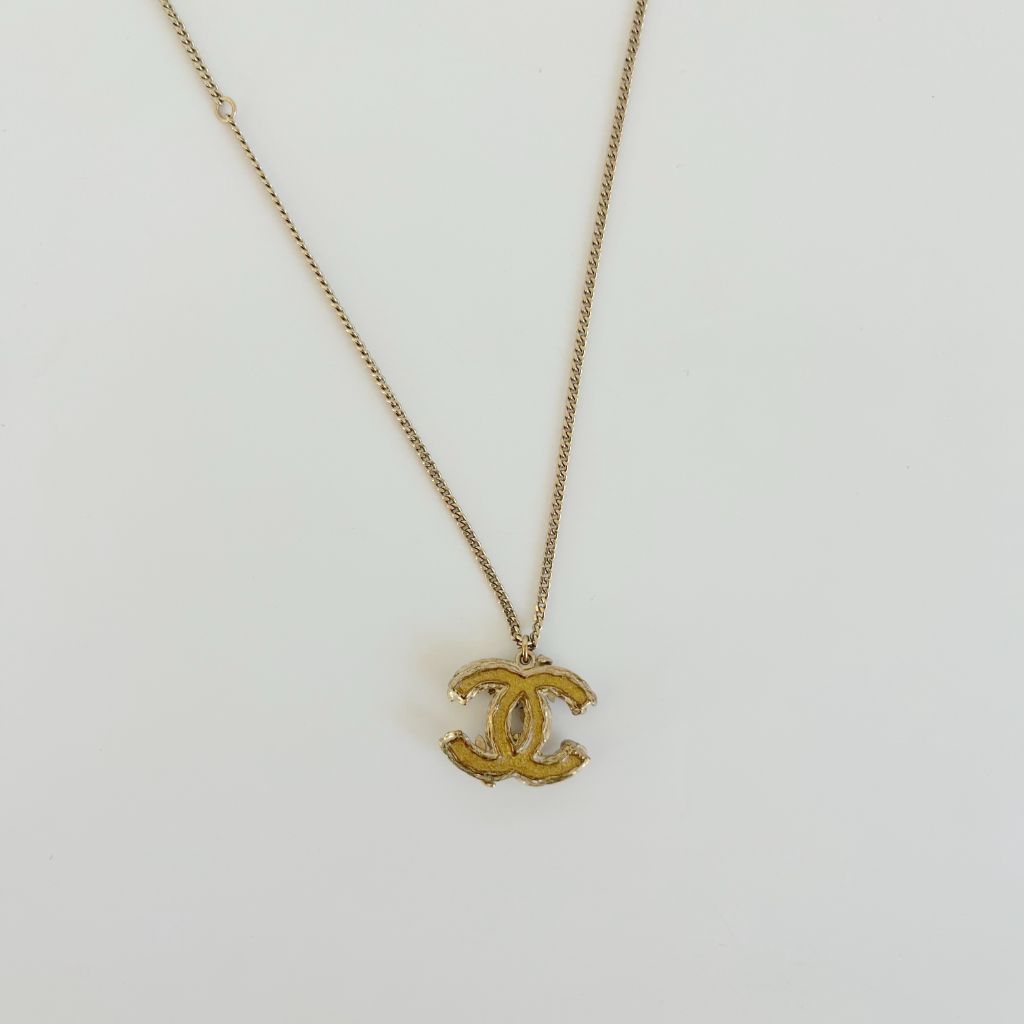 Chanel double sided CC pendant Necklace