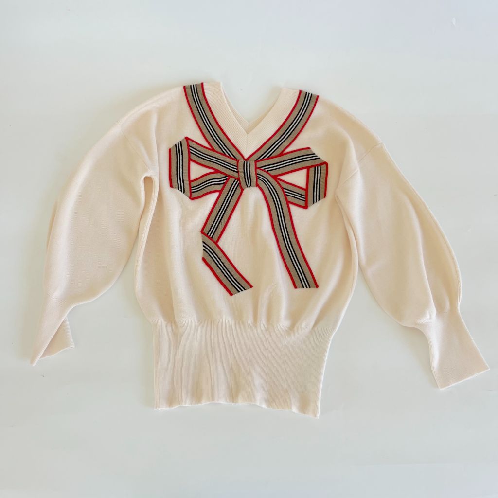 Burberry Ivory sweater Merino wool, childrens 6 years