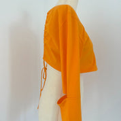 Jacquemus orange long sleeve crop top