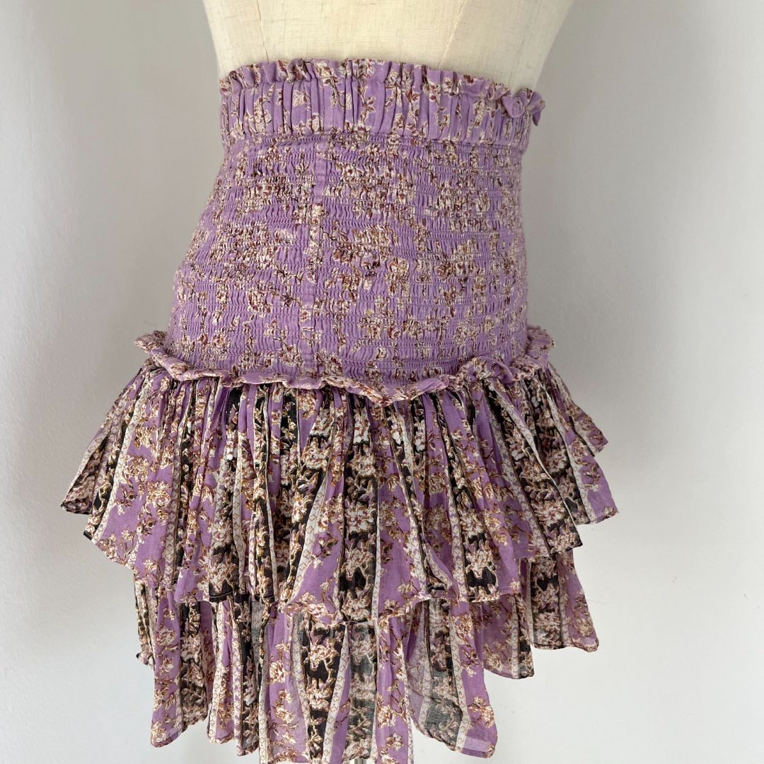 Isabel Marant Naomi floral-print ruffled miniskirt