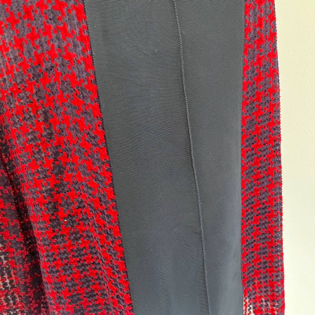 Lanvin red and black houndstooth print Blouse