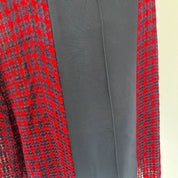 Lanvin red and black houndstooth print Blouse