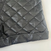 Self Portrait Faux Leather Quilted Shorts