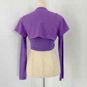 Jacquemus long sleeve purple crop top