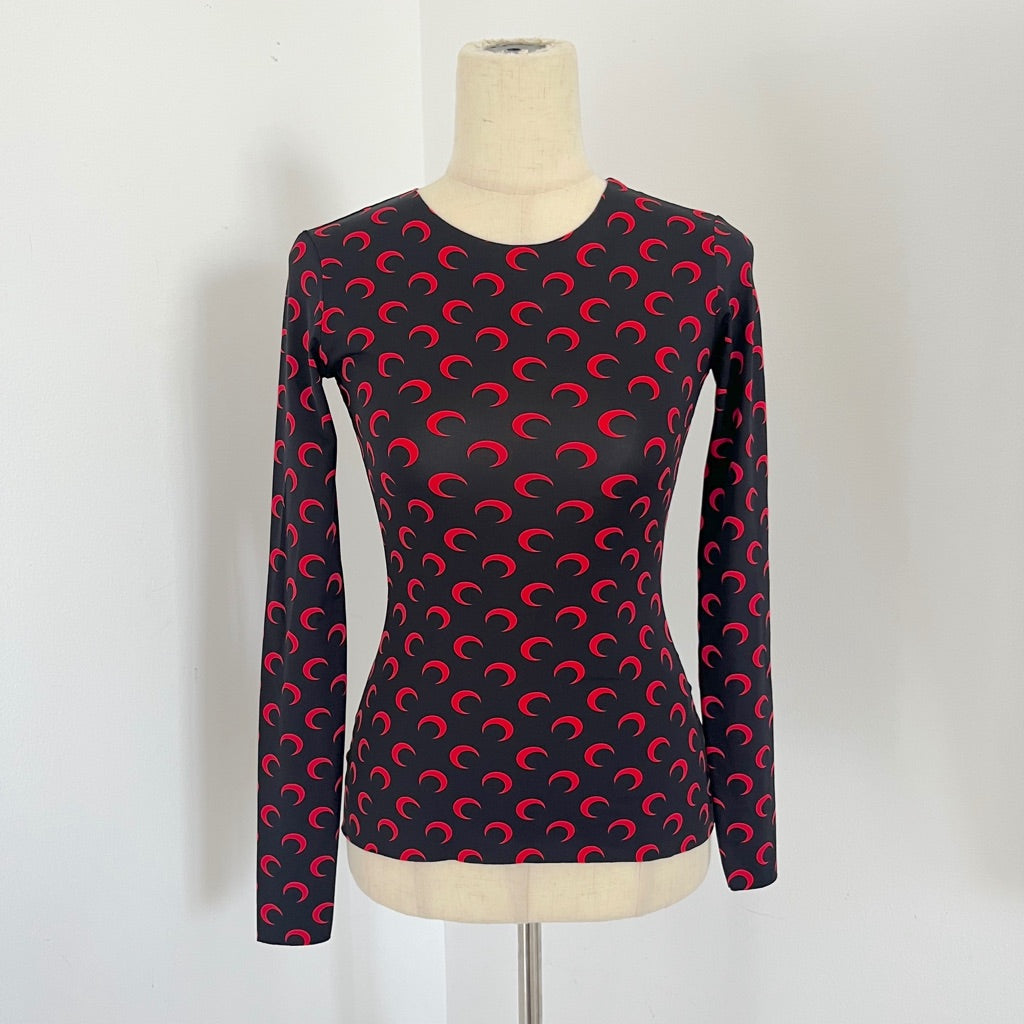 Marine Serre crescent moon-print T-shirt & Leggings