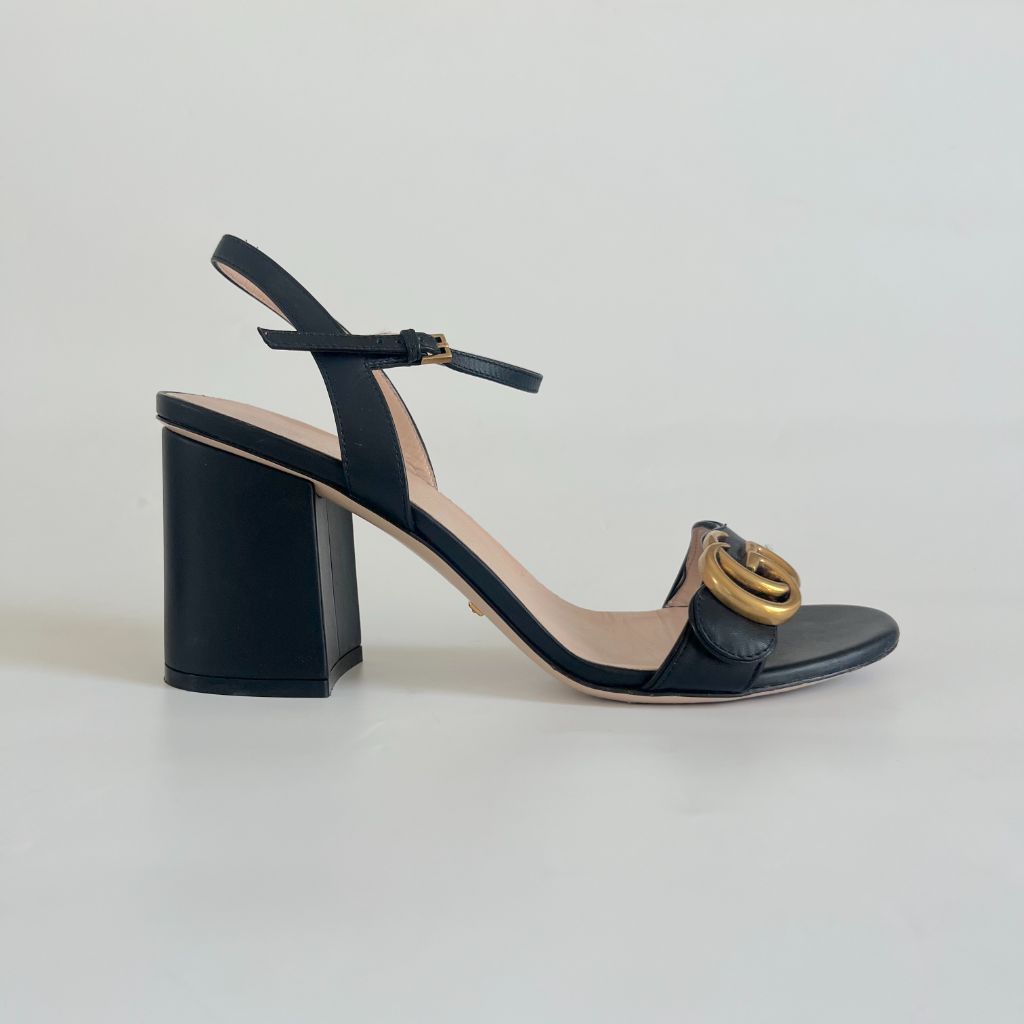 Gucci Mid Heel Block Heel Sandal 38 BOPF Business of Preloved