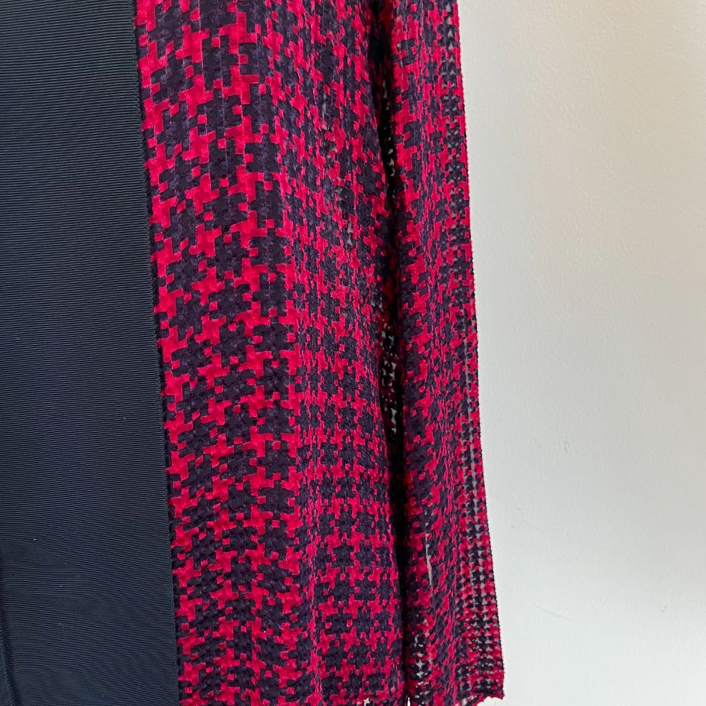 Lanvin red and black houndstooth print Blouse
