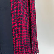 Lanvin red and black houndstooth print Blouse