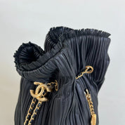 Chanel Coco Pleats Pleated Crumpled Calfskin Backpack