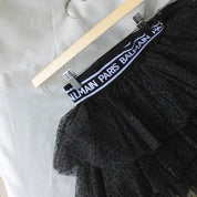 Balmain Glitter Tiered Tulle Skirt, size 6A girls