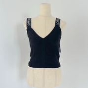 Off-white black ribbed top