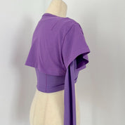 Jacquemus long sleeve purple crop top