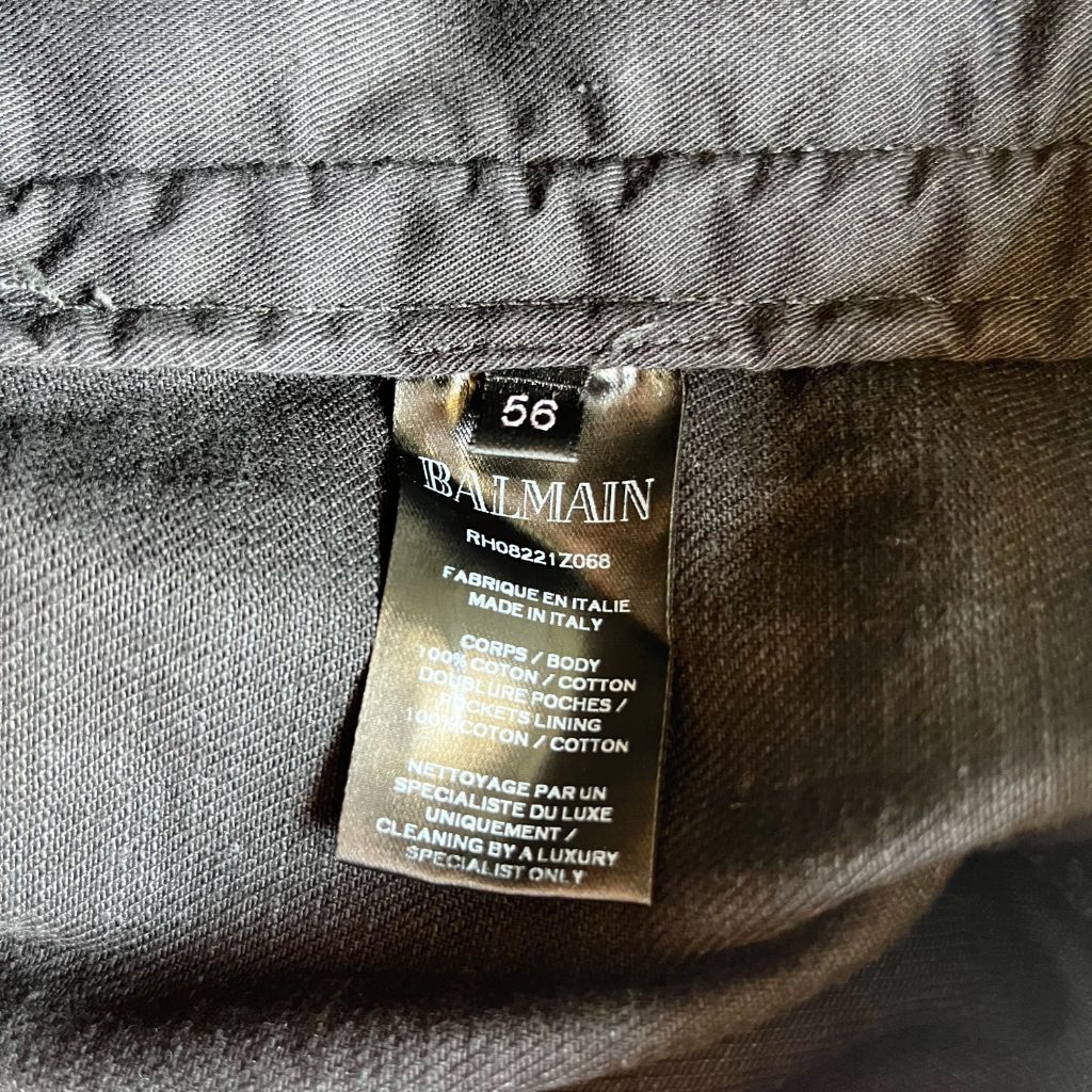 BALMAIN SIGNATURE BACK LOGO DENIM JACKET