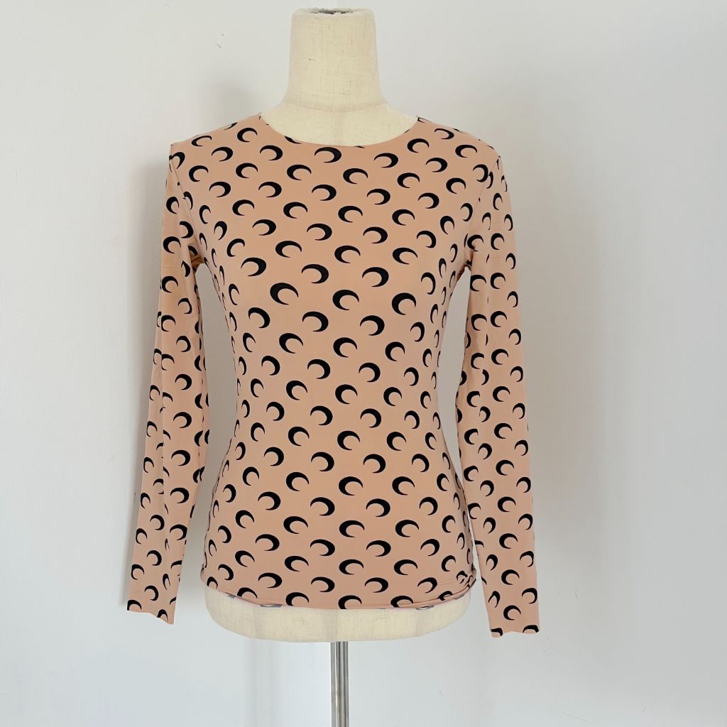 Marine Serre crescent moon-print top and leggings