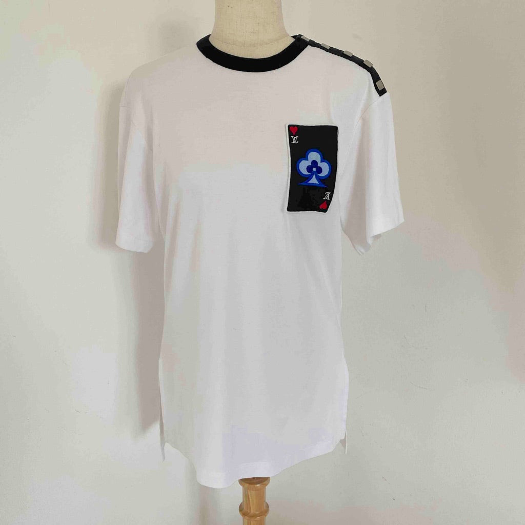 Louis Vuitton T-shirt with Ace of Spade Embroidered Patch Pocket
