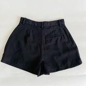 Versace black high waist wool blend mini shorts
