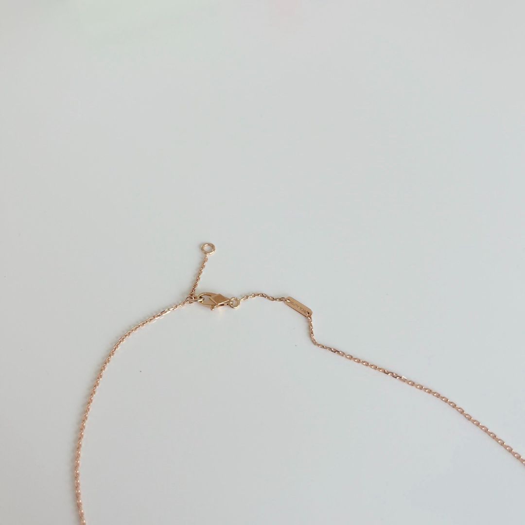 Van Cleef & Arpels Sweet Alhambra Heart Carnelian Rose Gold Pendant Necklace