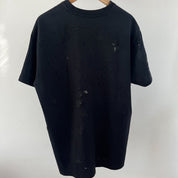 Givenchy Men's Black Logo-Print Distressed Cotton T-Shirt