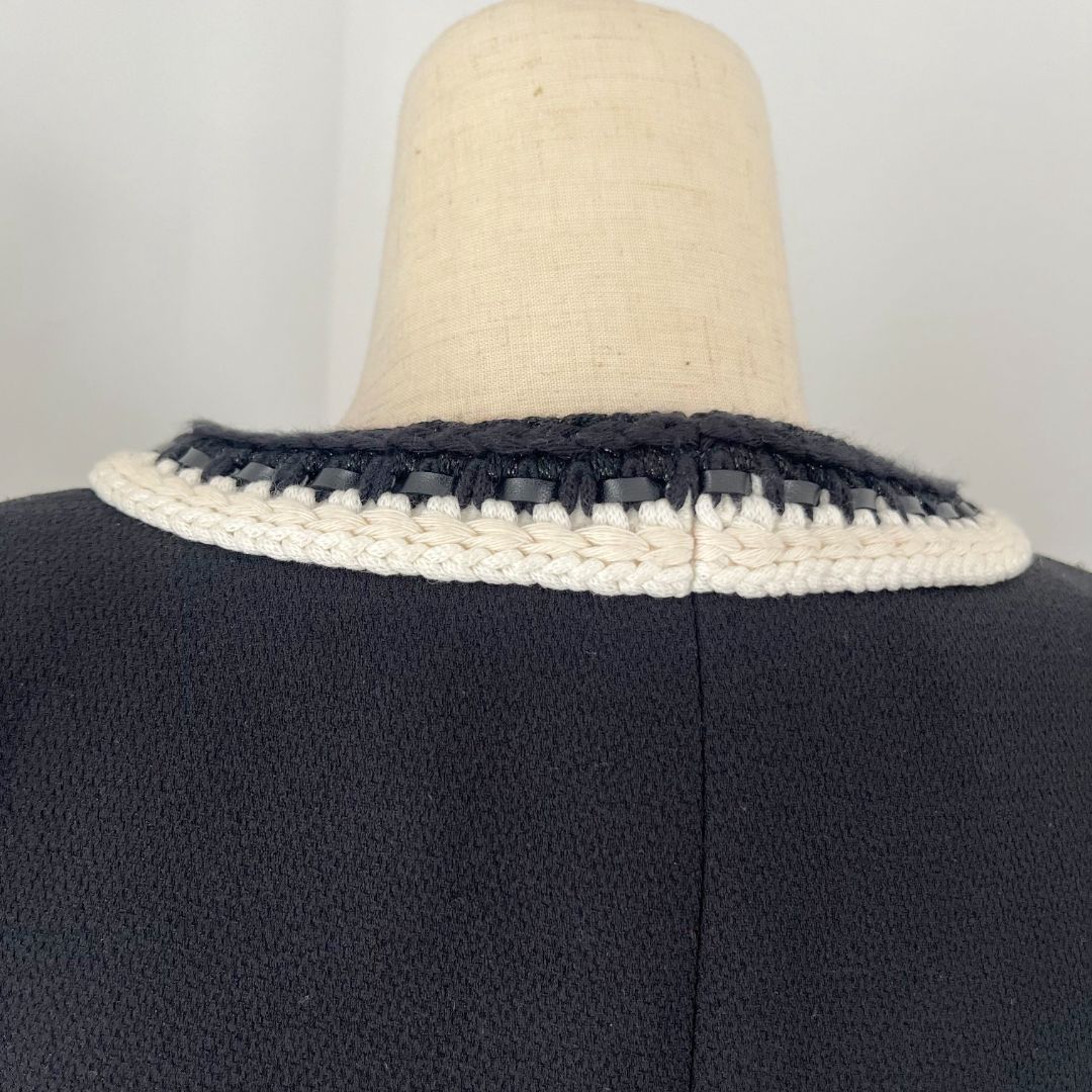 Chanel 2022 Cruise Black and White Silk Jacket