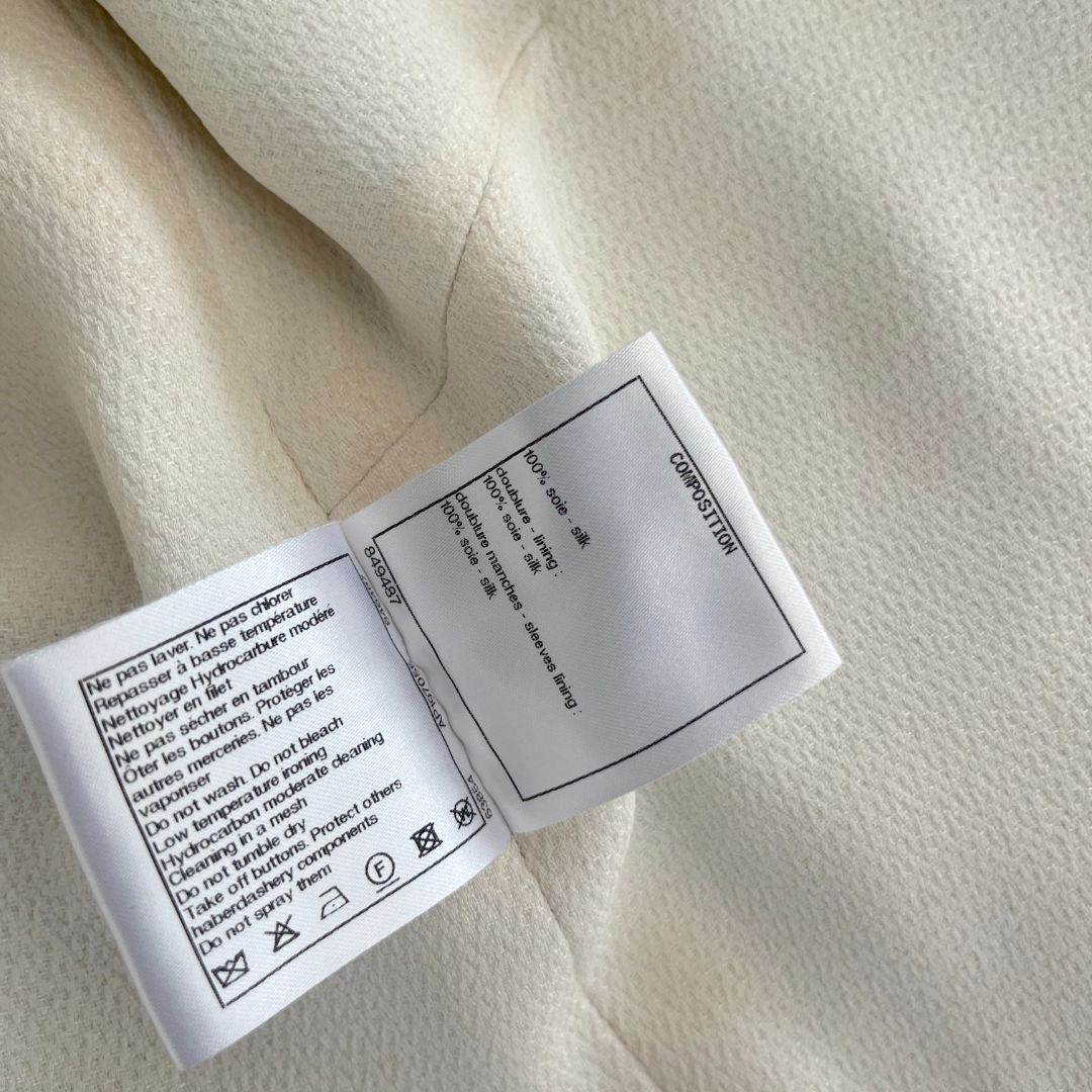 Chanel 2022 Cruise Black and White Silk Jacket