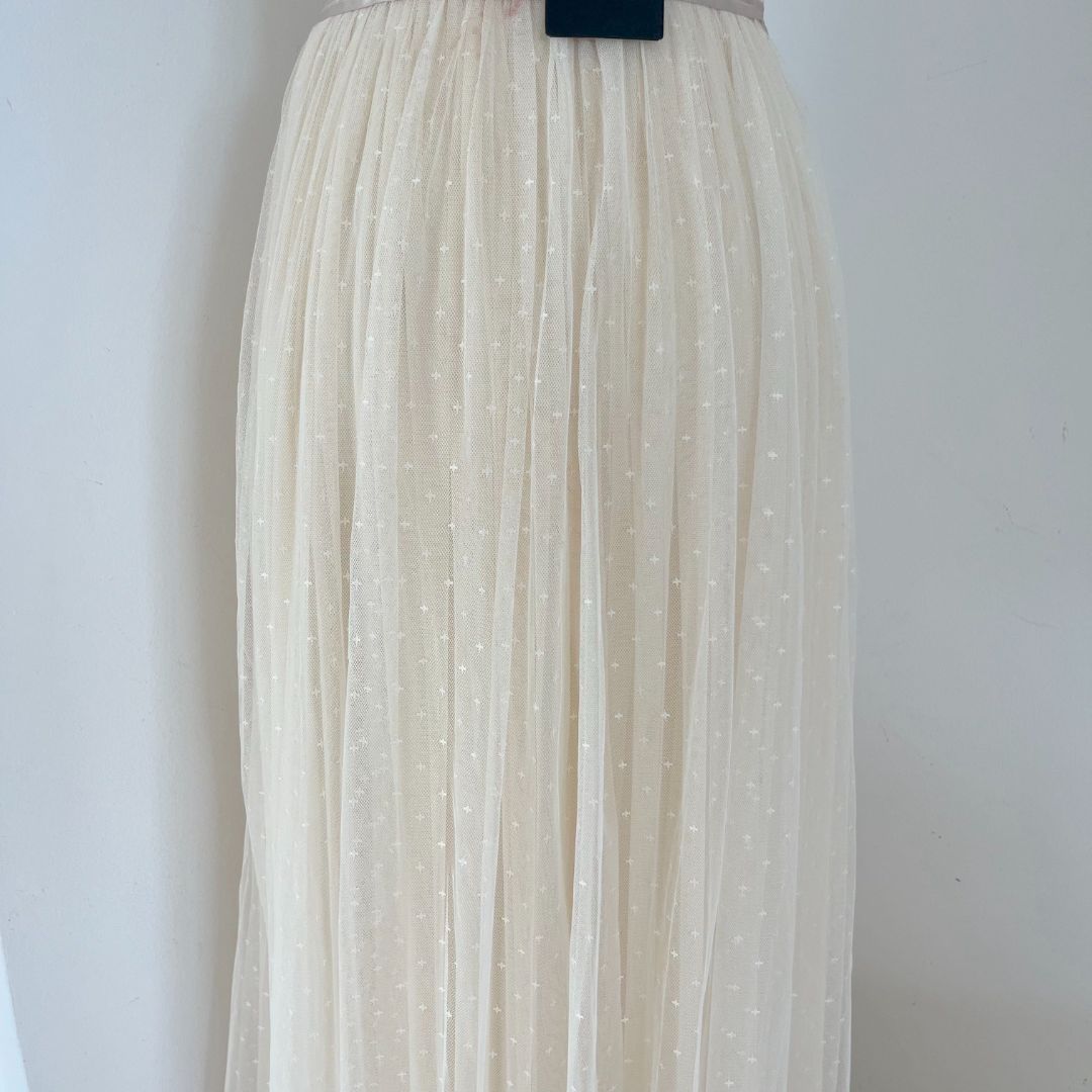 Needle & Thread Beige Tulle Sequin Embellished Tube Gown