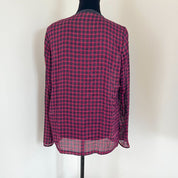 Lanvin red and black houndstooth print Blouse