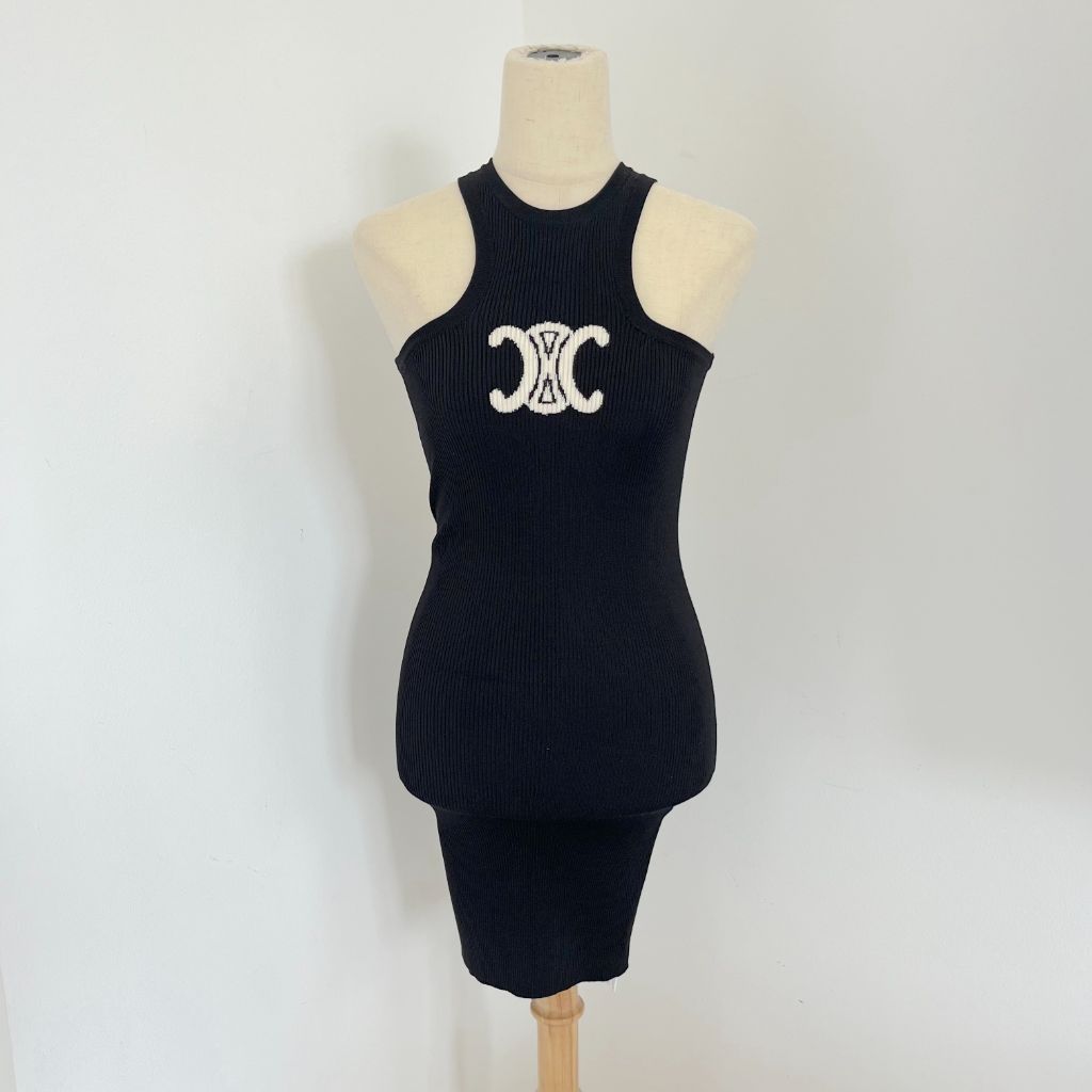 Celine sleeveless silk athletic dress with Triomphe - BOPF | Business of Preloved Fashion Celine sleeveless silk athletic dress with Triomphe - BOPF | Business of Preloved Fashion