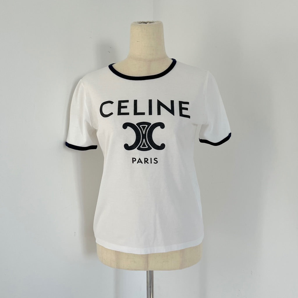 Celine Triomphe Classic T shirt in cotton jersey