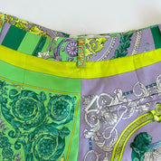 Versace Barocco printed silk shorts