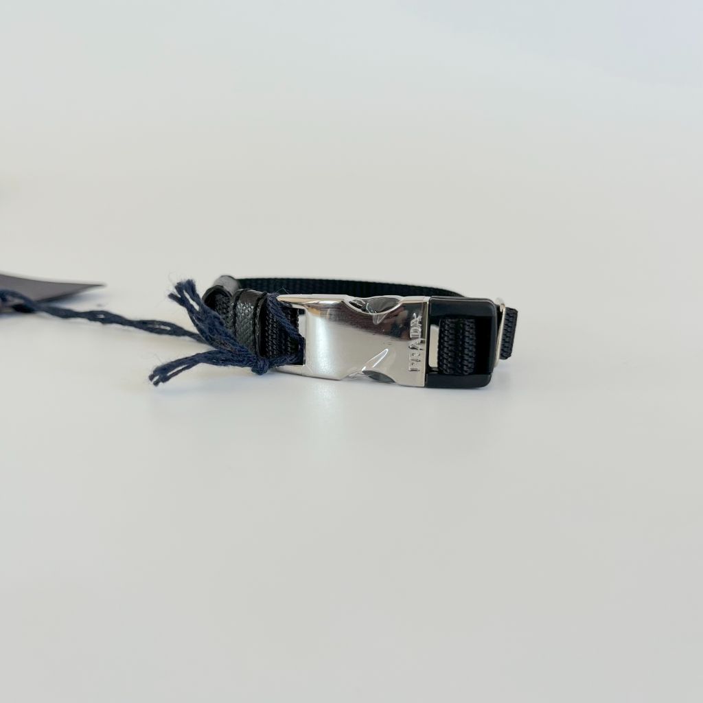 Prada black bracelet with silver hardware