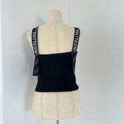 Off-white black ribbed top