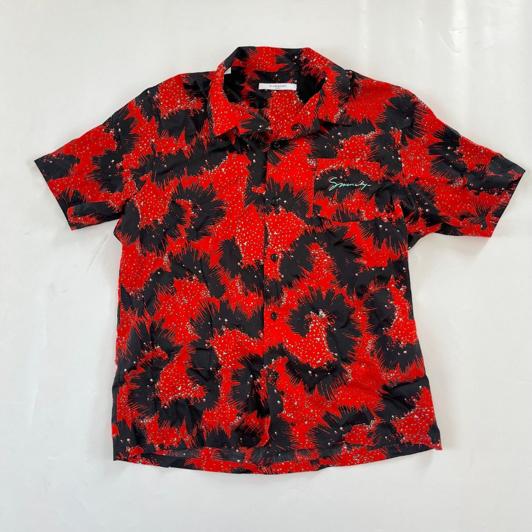 Givenchy red printed button up Men’s shirt