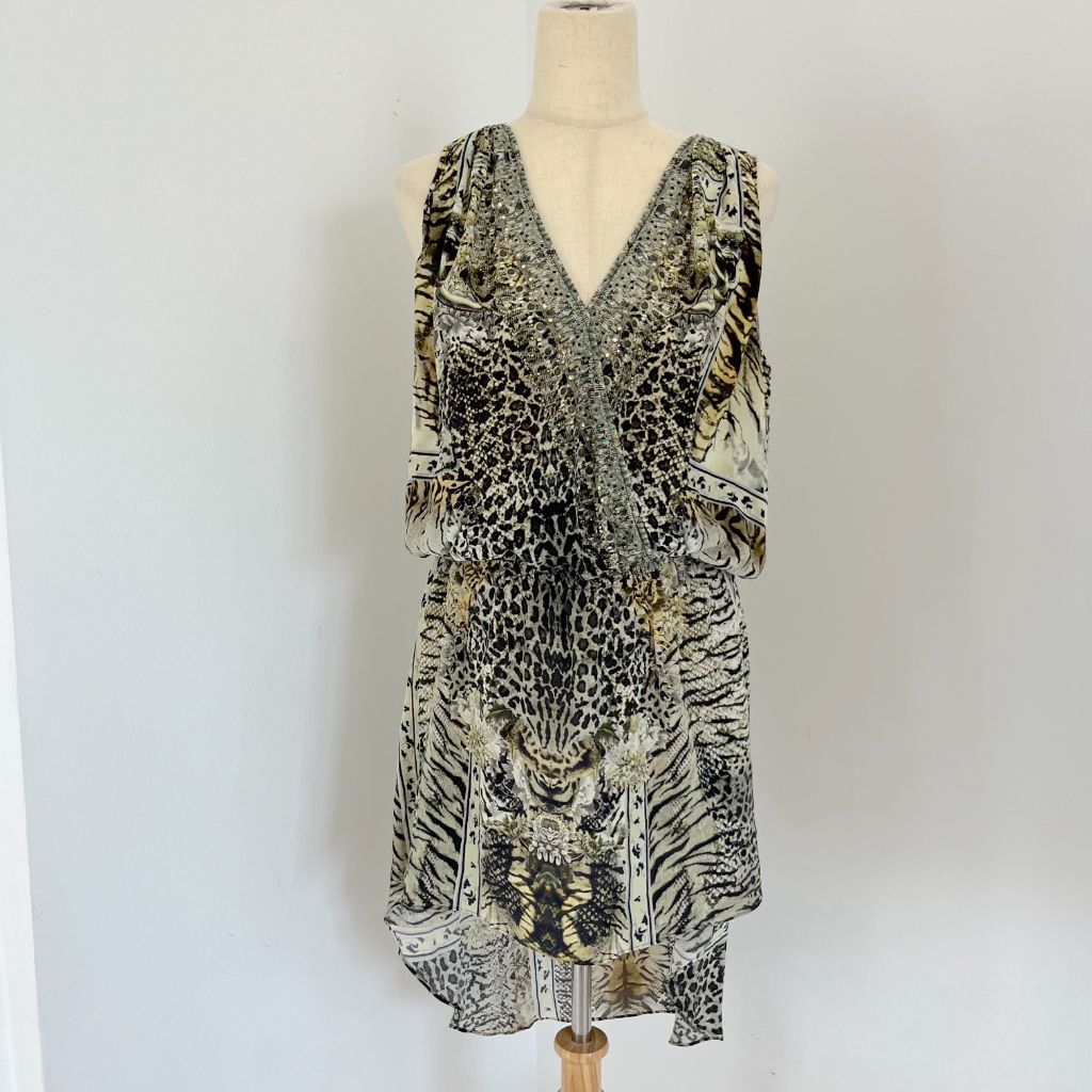 Camilla pinted sleeveless dress
