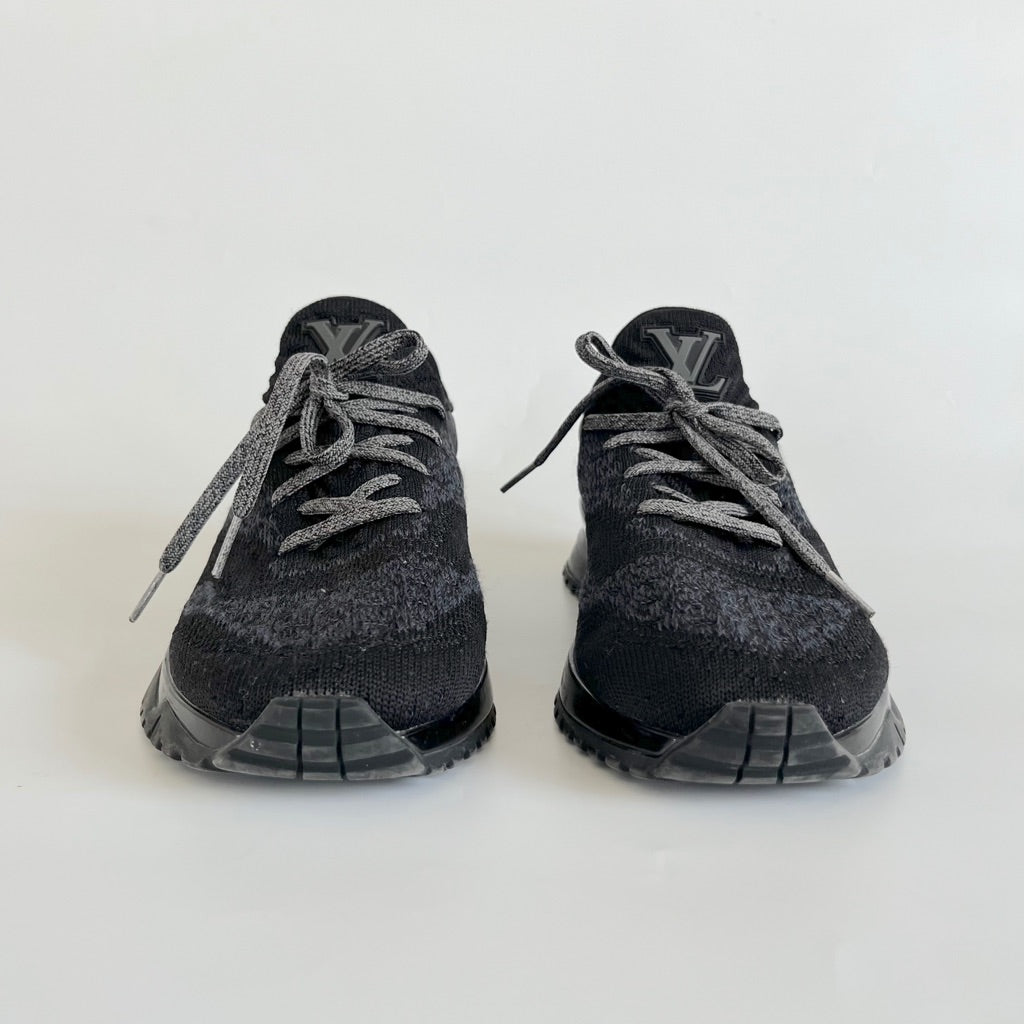Louis Vuitton Black Knit Fabric V.N.R Sneakers Size 43.5 at 1stDibs