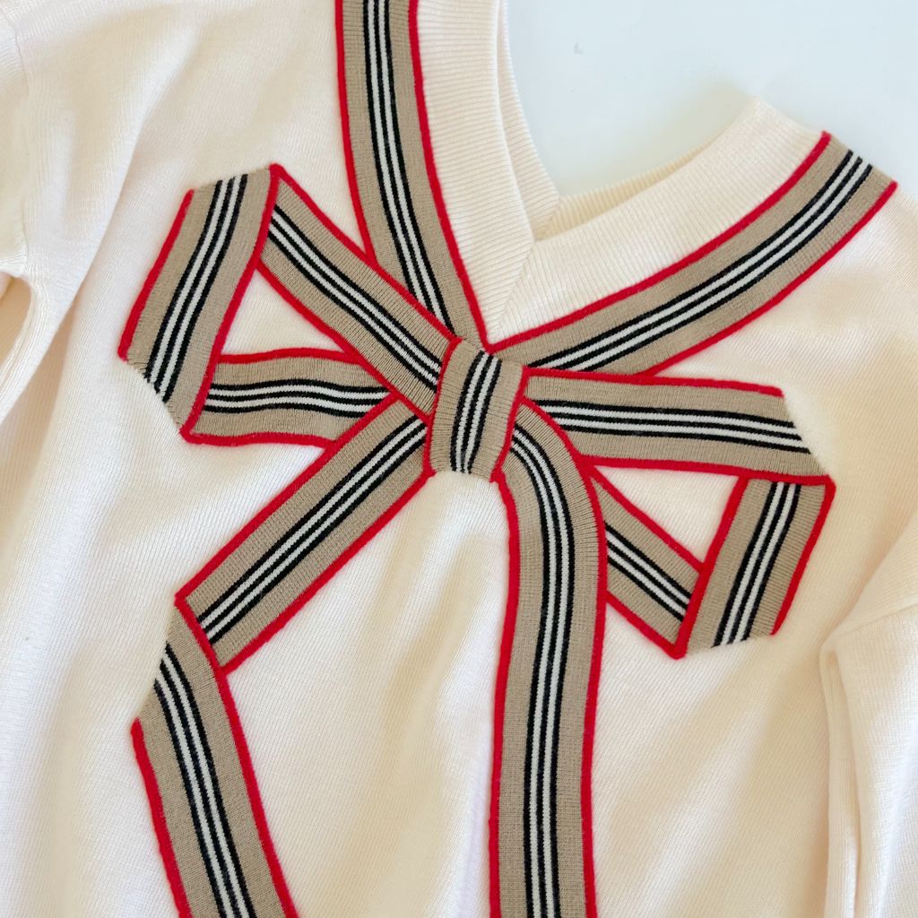 Burberry Ivory sweater Merino wool, childrens 6 years