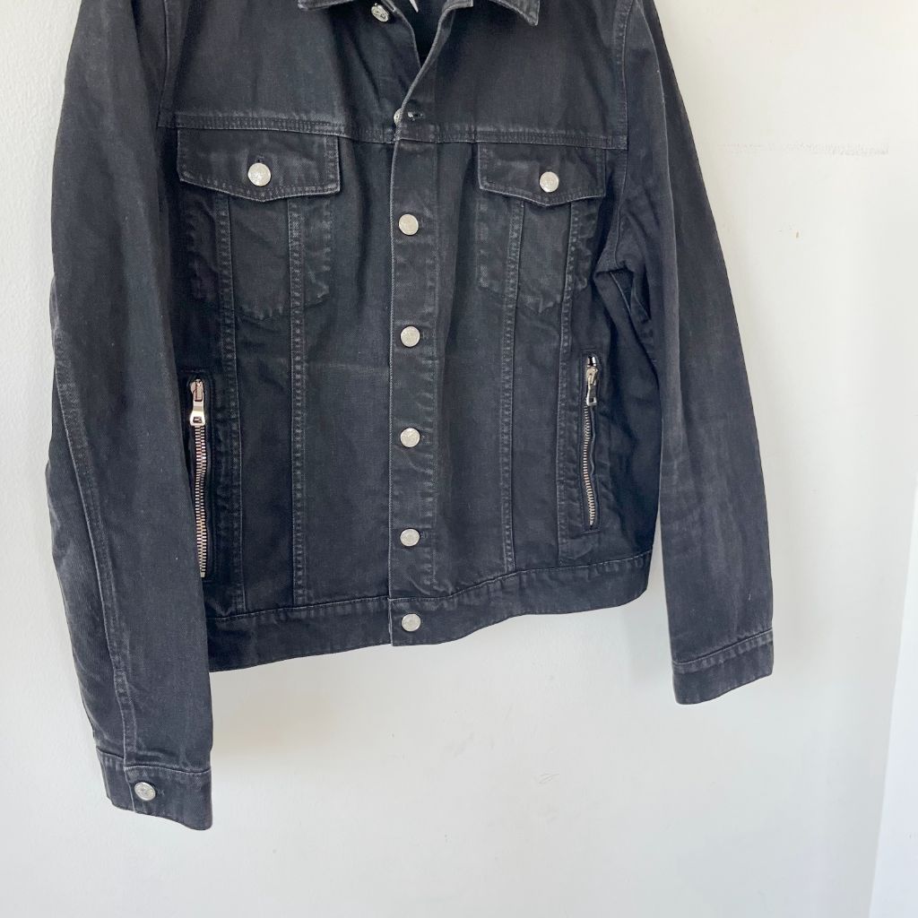 BALMAIN SIGNATURE BACK LOGO DENIM JACKET