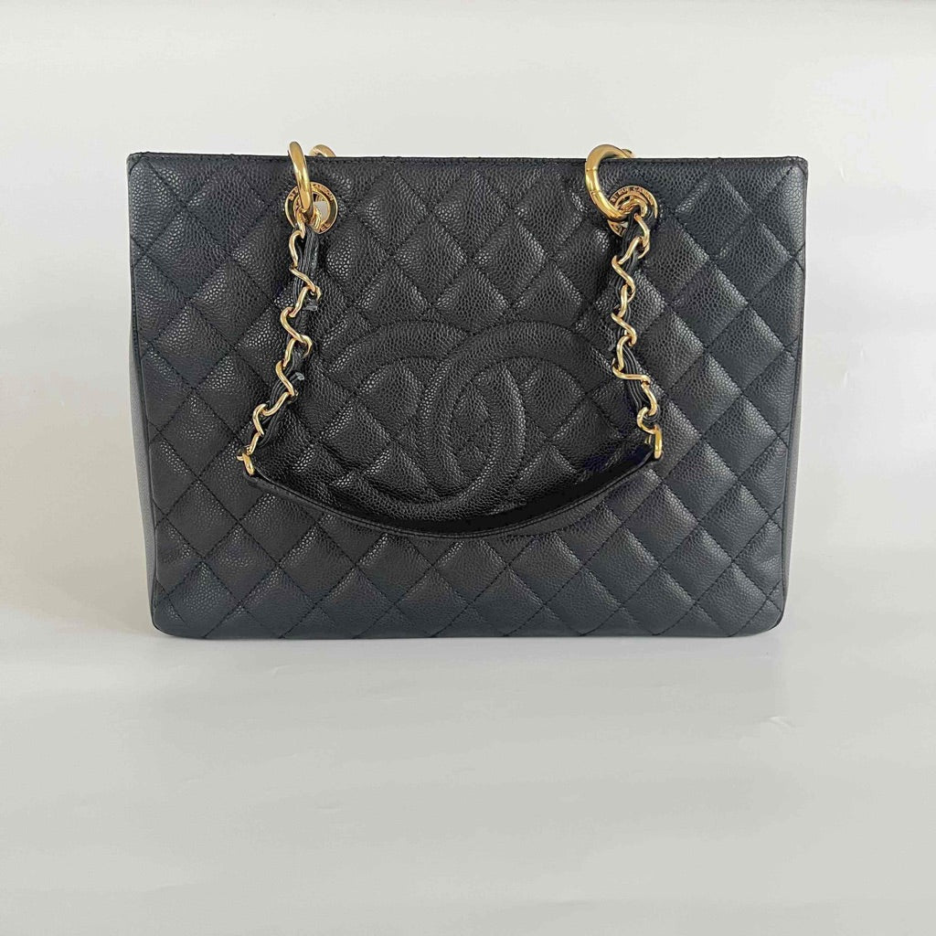Chanel Black Quilted Caviar Leather GST Tote - BOPF