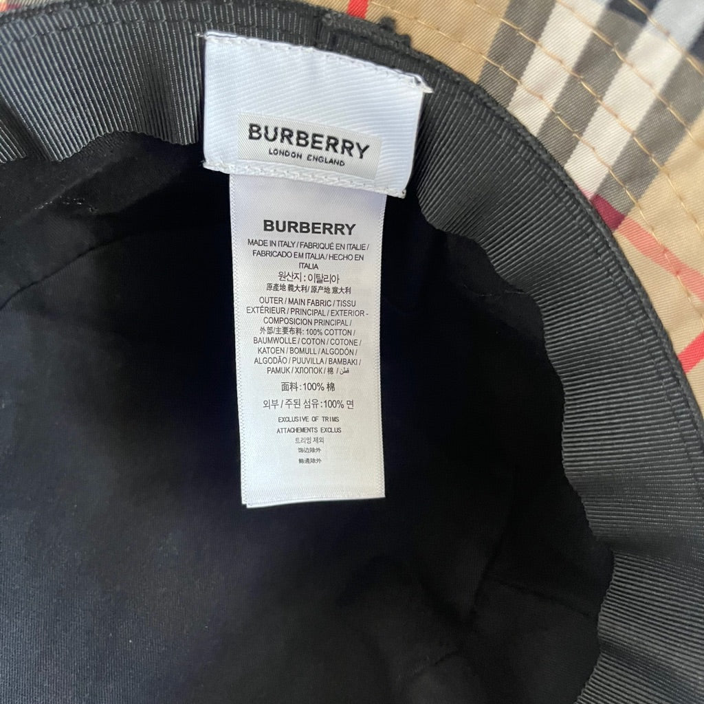 BURBERRY Checked cotton-blend twill bucket hat